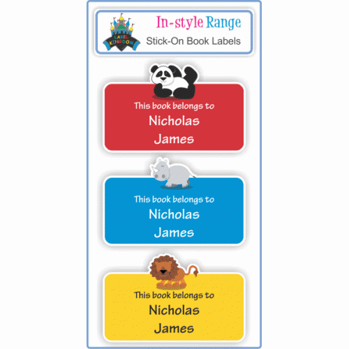 Buy Kids School Jungle Animals Book Labels | Label Kingdom